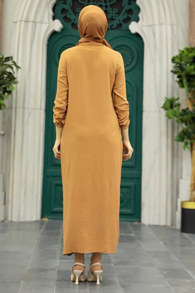 Camel Hijab Dress 34281C - 3