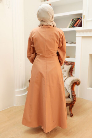 Camel Hijab Dress 50091C - 5