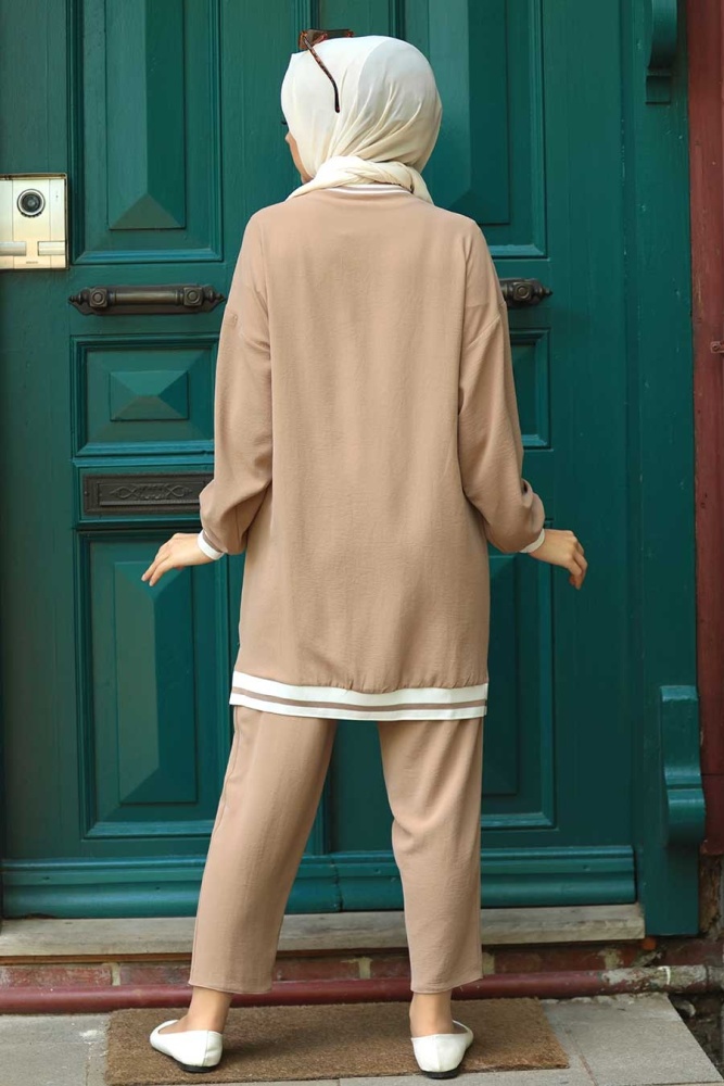 Camel Hijab Suit Dress 40130C - 2