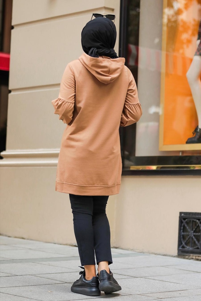 Camel Hijab Sweatshirt 1615C - 4