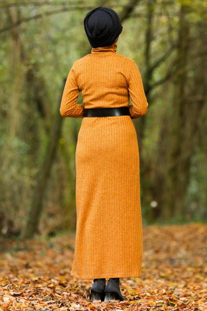 Camel - Nayla Collection - Robe En Tricot Hijab 3180C - 3