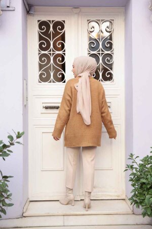 Camel Tesettür Triko Kazak Tunik 55551C - 3