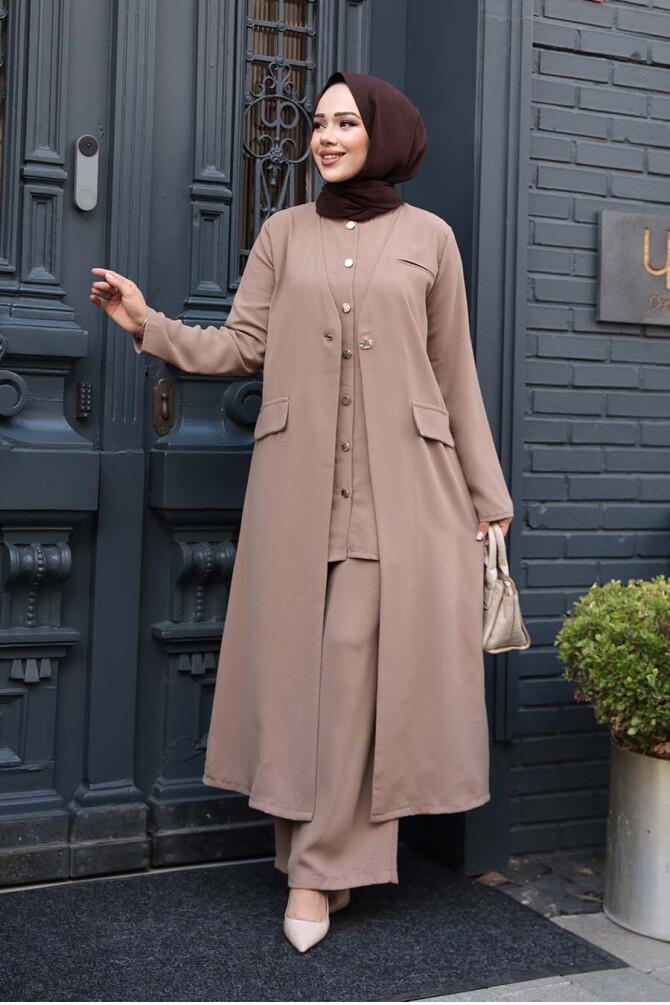 Ceketli Vizon Tesettür İkili Takım 76521V - 2