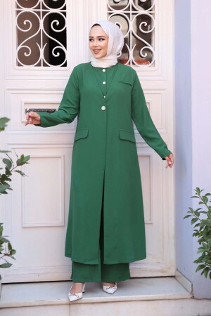 Ceketli Yeşil Tesettür İkili Takım 76521Y - 3