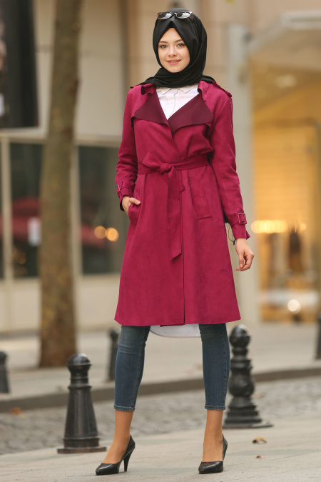 Cerise - Nayla Collection - Hijab Trench Manteau 5545VSN