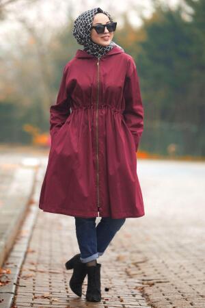 Cerise - Nayla Collection - Manteau Hijab 2456VSN - 1