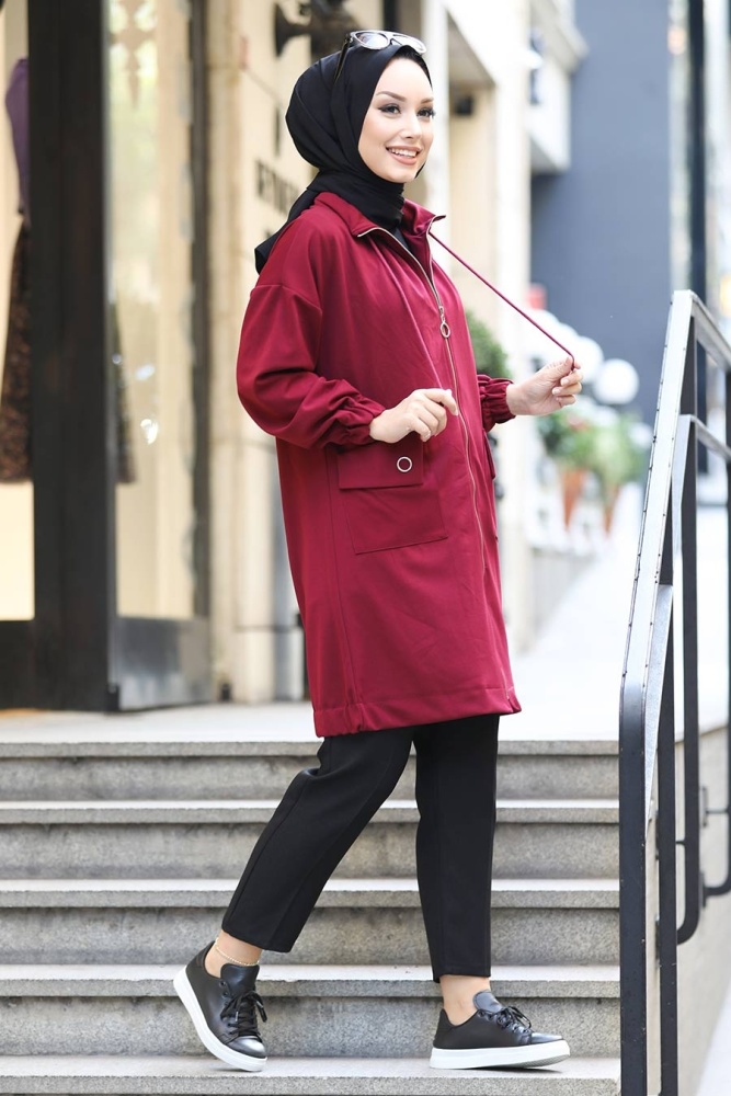 Cherry Hijab Coat 8861VSN - 2