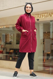 Cherry Hijab Coat 8862VSN - Thumbnail