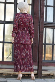 Cherry Hijab Dress 8140VSN - Thumbnail
