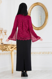 Cherry Hijab Suit 100355VSN - Thumbnail