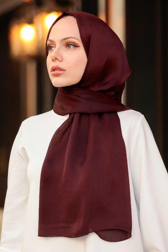 Claret Red Hijab Shawl 4990BR - 1