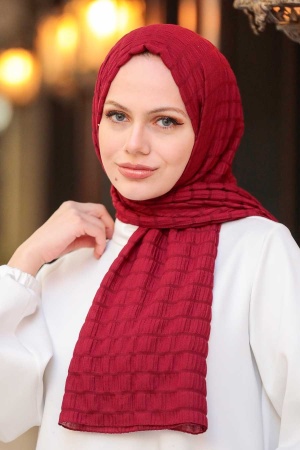 Claret Red Hijab Shawl 51051BR - 2
