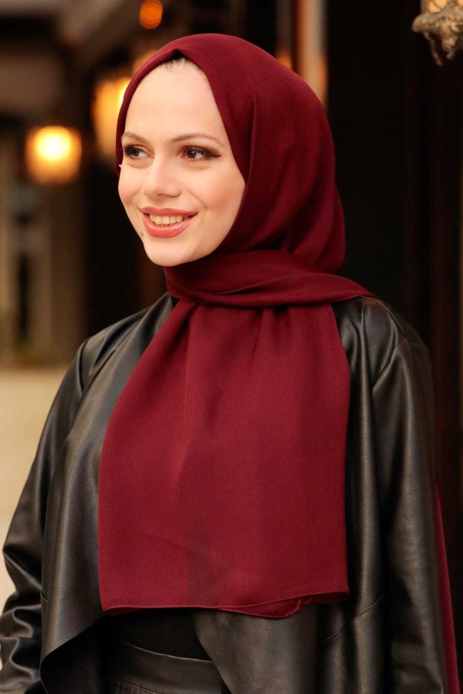 Claret Red Hijab Shawl 53060BR - 2