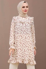 Claret Red Hijab Tunic 30520BR - Thumbnail