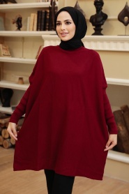 Claret Red Hijab Tunic 3399BR - Thumbnail
