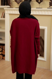 Claret Red Hijab Tunic 3399BR - Thumbnail