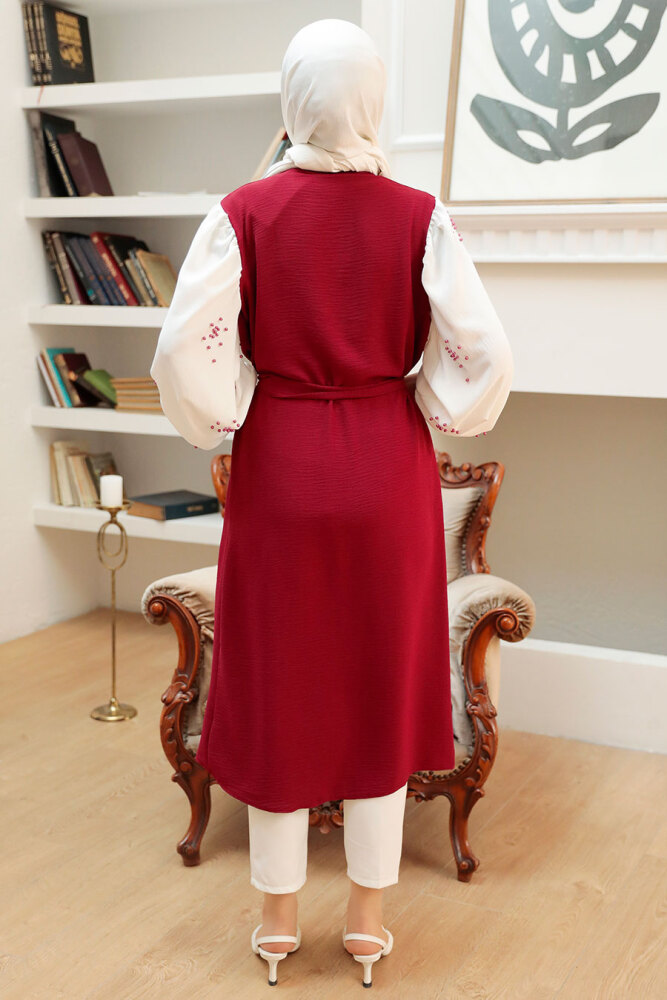 Claret Red Hijab Tunic 5693BR - 3