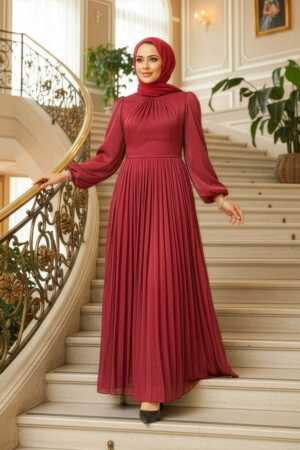 strapless open back dress Olivia Crepe Long Sleeve Maxi Modest Dress | Dress main image 0
