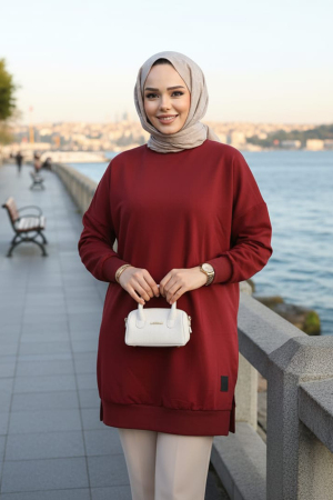 Claret Red Modest Tunic 30644BR - 2