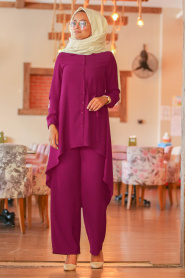 Clum Color Hijab Dual Suit 5044MU - Thumbnail