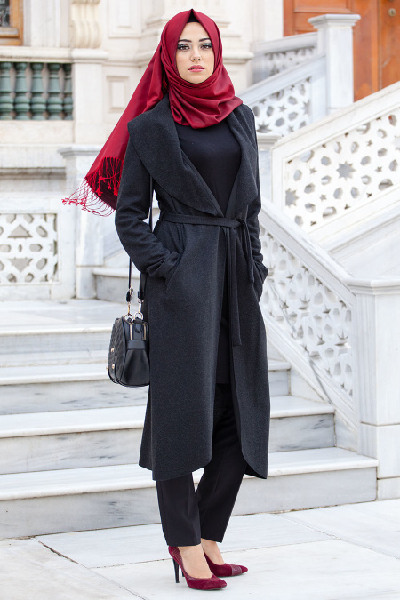 Coat - Black Hijab Coat 51070S