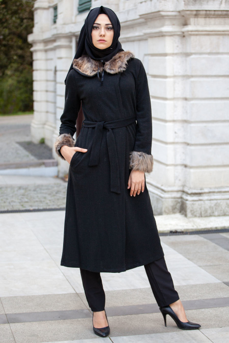 Coat - Black Hijab Coat 51160S