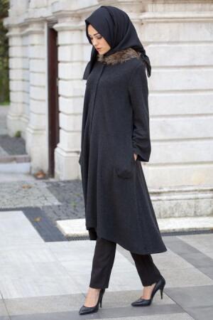 Coat - Black Hijab Coat 51200S - 1