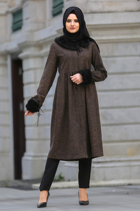 Coat - Brown Hijab Coat 53310KH
