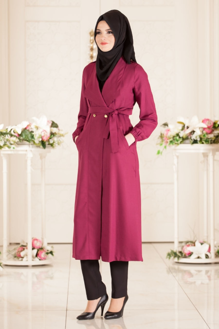 Coat - Fuchsia Hijab Coat 51880F