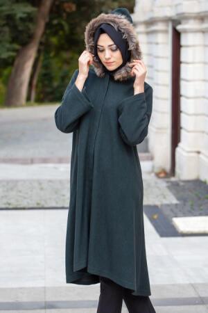 Coat - Green Hijab Coat 51200Y - 1