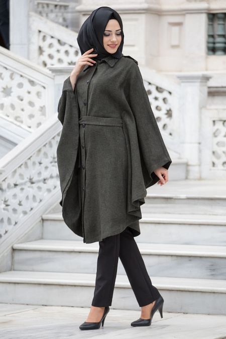 Coat - Khaki Hijab Coat 51250HK