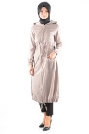 Coat - Mink Hijab Coat 6159V - Thumbnail