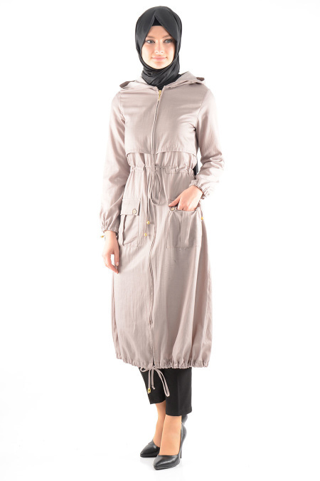 Coat - Mink Hijab Coat 6159V
