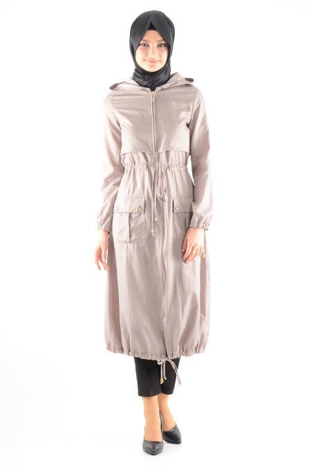 Coat - Mink Hijab Coat 6159V - 2