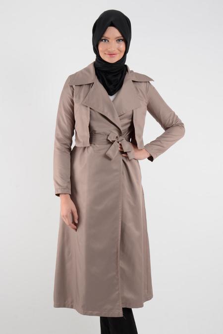 Coat - Mink Hijab Coat 6162V - 2