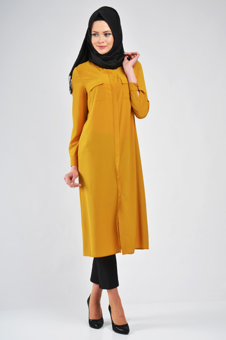 Coat - Mustard Hijab Coat 5034HR