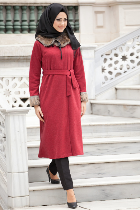Coat - Red Hijab Coat 51160K
