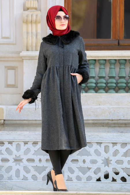 Coat - Smoke Color Hijab Coat 53310FU