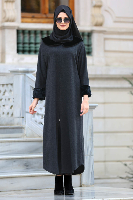 Coat - Smoke Color Hijab Coat 53380FU