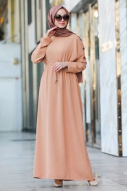 Couleur Buscuit-Neva Style-Hijab Robe-10052BS - Thumbnail