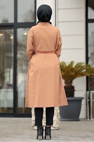 Couleur Buscuit - Neva Style - Manteau Hijab - 5482BS - Thumbnail