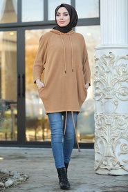 Couleur Buscuit - Neva Style - Sweat-shirt Hijab - 3256BS - Thumbnail