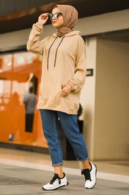 Couleur Buscuit - Neva Style - Sweat-shirt hijab - 41251BS - Thumbnail