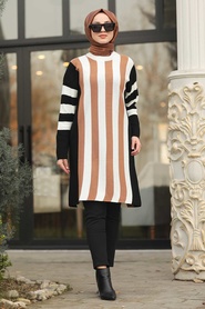  Couleur Buscuit - Neva Style - Tunique En Tricot Hijab - 19497BS - Thumbnail