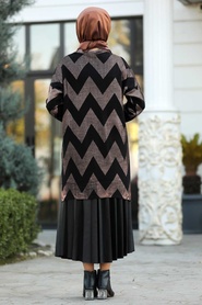 Couleur Cuivre -Neva Style -Tunique En Tricot Hijab-4440BKR - Thumbnail