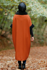 COULEUR DE TUILE - Nayla Collection - Hijab Poncho 6040KRMT - Thumbnail