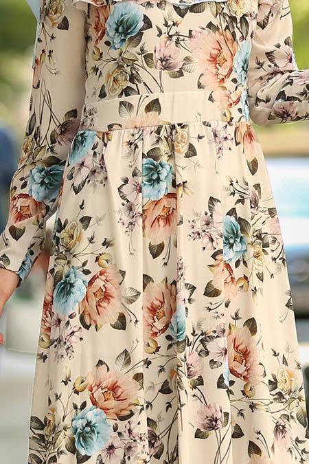 Couleur Pierre - Nayla Collection Robe Hijab 100389TAS - 3