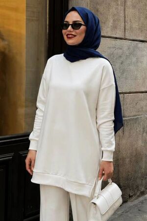 Cream Modest Tunic 30644KR - 1