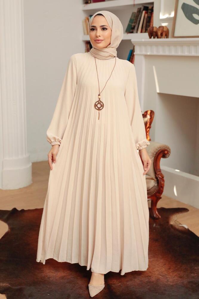 Crem Hijab Dresss 30280KR - 1