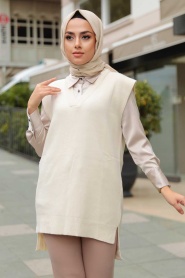 Crem Hijab Knitwear Sweater 25321KR - Thumbnail